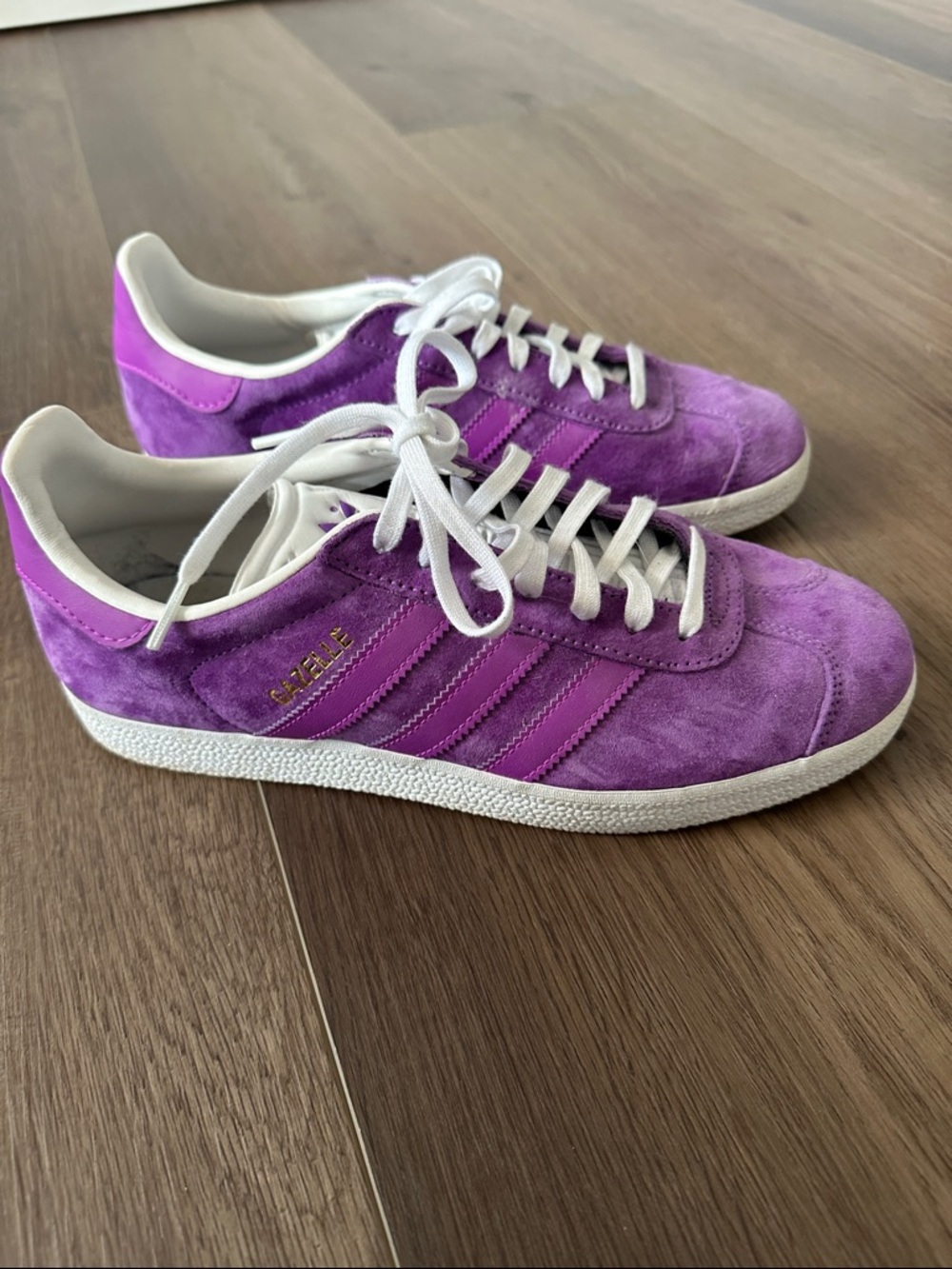 adidas Purple Suede Low-Top Sneakers